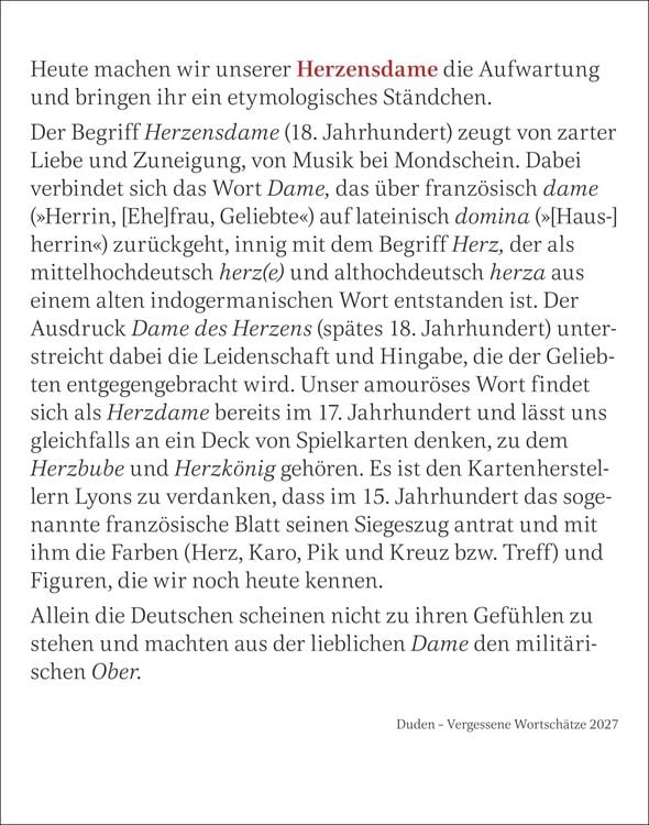 Produktbild: Duden Vergessene Wortsch&auml;tze Tagesabrei&szlig;kalender 2027
