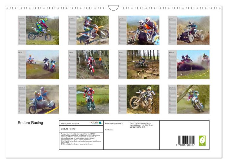 Produktbild: Enduro Racing (Wall Calendar 2026 DIN A3 landscape), CALVENDO 12 Month Wall Calendar