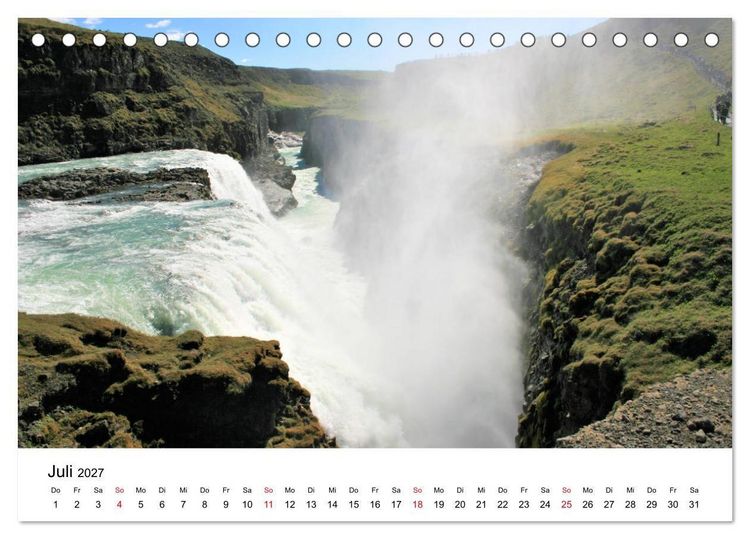 Produktbild: Der goldene Zirkel, Island (Tischkalender 2027 DIN A5 quer), CALVENDO Monatskalender