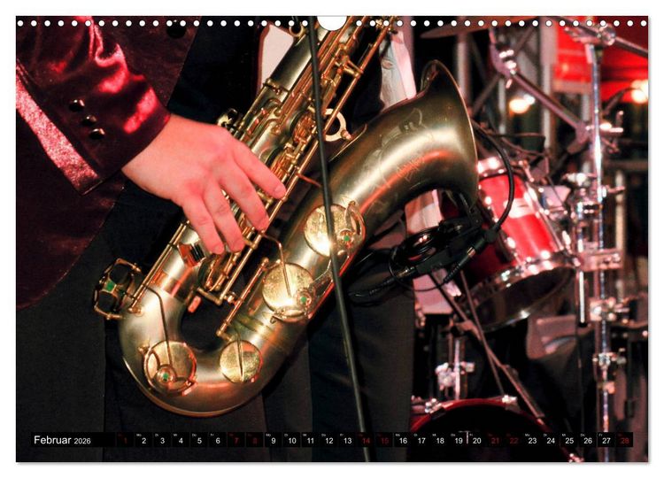 Produktbild: SAXOPHON - on stage (Wandkalender 2026 DIN A3 quer), CALVENDO Monatskalender