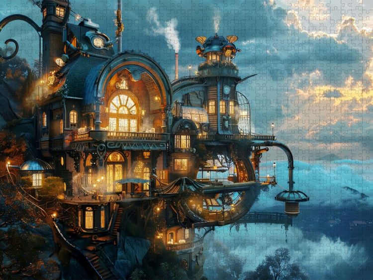 Produktbild: CALVENDO Puzzle Ein Motiv aus dem Kalender "Steampunk Domizile" | 1000 Teile Lege-Gr&ouml;&szlig;e 64x48cm Foto-Puzzle f&uuml;r gl&uuml;ckliche Stunden