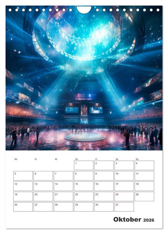 Produktbild: METAVERSE Cooler Terminplaner (Wandkalender 2026 DIN A4 hoch), CALVENDO Monatskalender