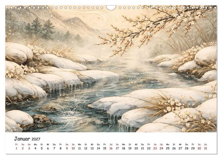 Produktbild: Jahreszeitenspiel (Wandkalender 2027 DIN A3 quer), CALVENDO Monatskalender