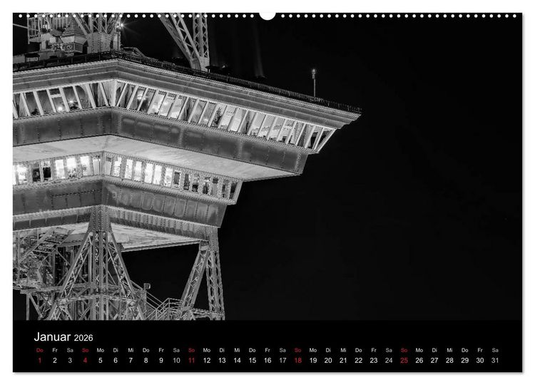 Produktbild: Berlin Monochrome (hochwertiger Premium Wandkalender 2026 DIN A2 quer), Kunstdruck in Hochglanz