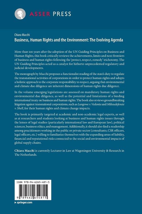 Produktbild: Business, Human Rights and the Environment: The Evolving Agenda