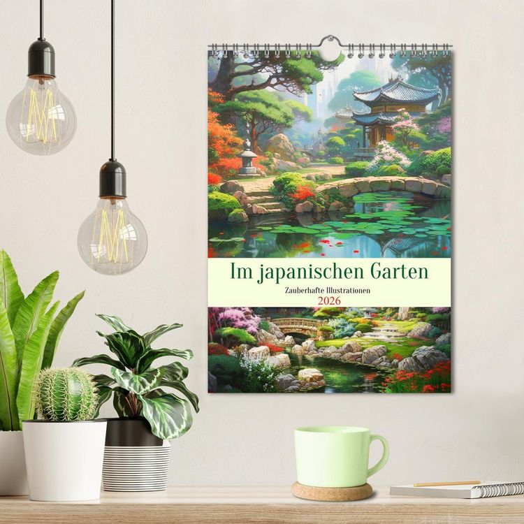 Produktbild: Im japanischen Garten. Zauberhafte Illustrationen (Wandkalender 2026 DIN A4 hoch), CALVENDO Monatskalender