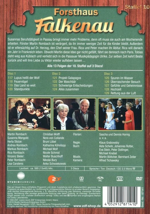 Produktbild: Forsthaus Falkenau - Staffel 10 [3 DVDs]