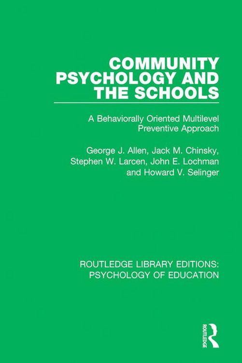 Produktbild: Community Psychology and the Schools
