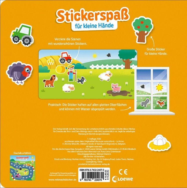 Produktbild: Stickerspa&szlig; f&uuml;r kleine H&auml;nde - Bauernhof
