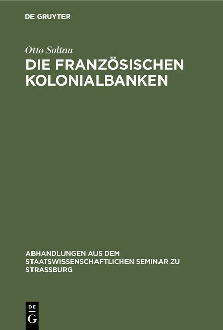 Produktbild: Die franz&ouml;sischen Kolonialbanken