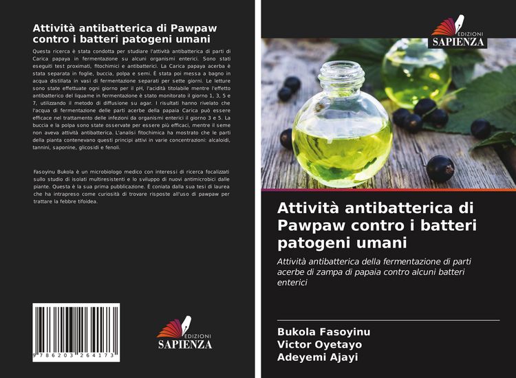 Produktbild: Attivit&agrave; antibatterica di Pawpaw contro i batteri patogeni umani