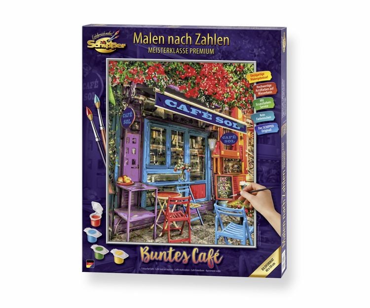 Produktbild: Schipper 609130903 - Malen nach Zahlen, Buntes Caf&eacute;, 40 x 50 cm