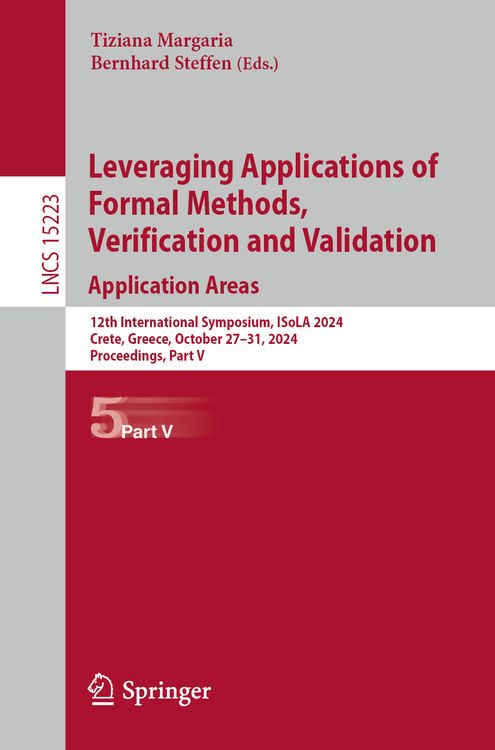 Produktbild: Leveraging Applications of Formal Methods, Verification and Validation. Application Areas