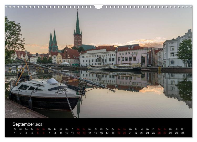 Produktbild: Eine Nacht in L&uuml;beck (Wandkalender 2026 DIN A3 quer), CALVENDO Monatskalender