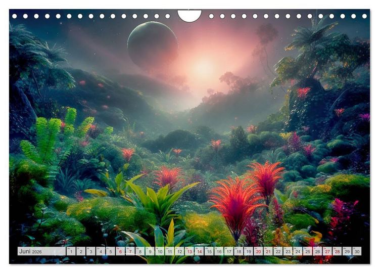 Produktbild: Extraterrestrisch - Auf fremden Planeten (Wandkalender 2026 DIN A4 quer), CALVENDO Monatskalender