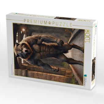 Produktbild: CALVENDO Puzzle Werwolf durchstreift alte Ruinen | 1000 Teile Lege-Gr&ouml;&szlig;e 64x48cm Foto-Puzzle f&uuml;r gl&uuml;ckliche Stunden