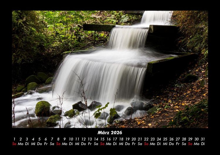 Produktbild: Wasserf&auml;lle 2026 Fotokalender DIN A3