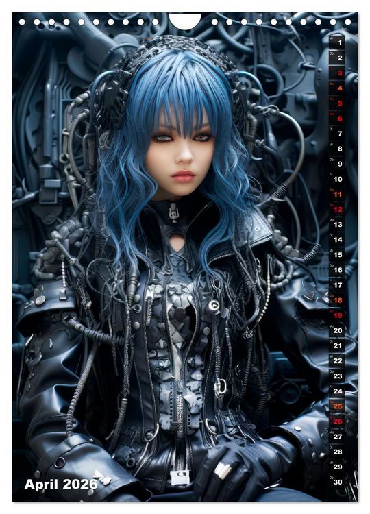 Produktbild: ROCKERINNEN Cyber, Goth, Punk und mehr (Wandkalender 2026 DIN A4 hoch), CALVENDO Monatskalender