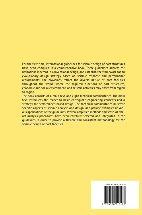 Produktbild: Seismic Design Guidelines for Port Structures