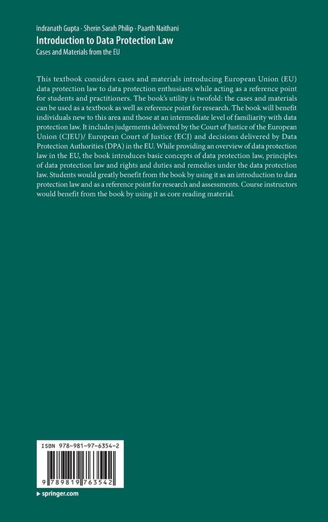 Produktbild: Introduction to Data Protection Law