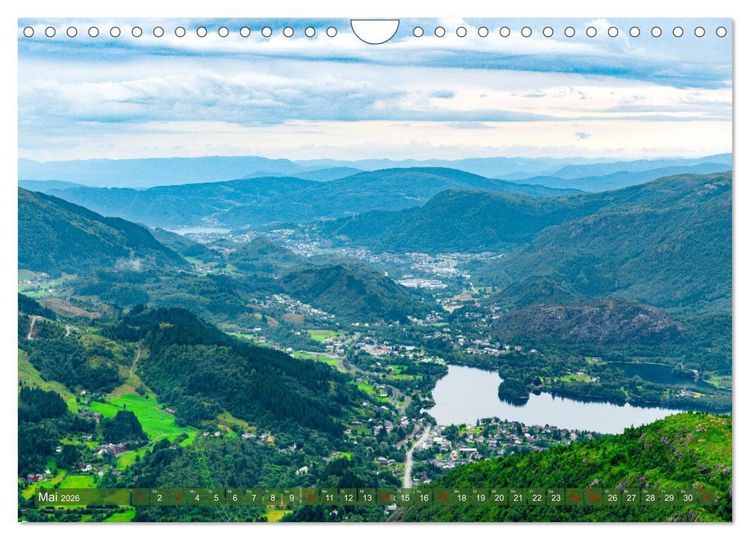 Produktbild: Norwegen aus dem Hubschrauber - Luftaufnahmen und Panorama (Wandkalender 2026 DIN A4 quer), CALVENDO Monatskalender