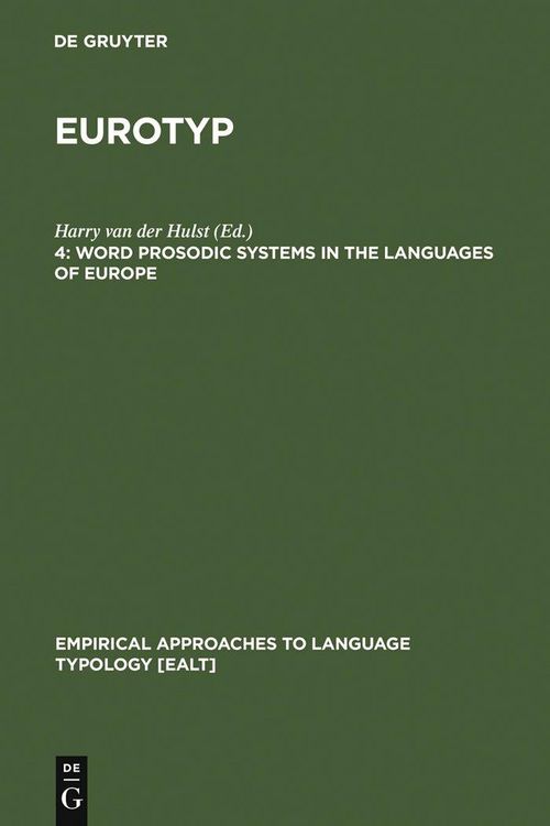 Produktbild: Word Prosodic Systems in the Languages of Europe