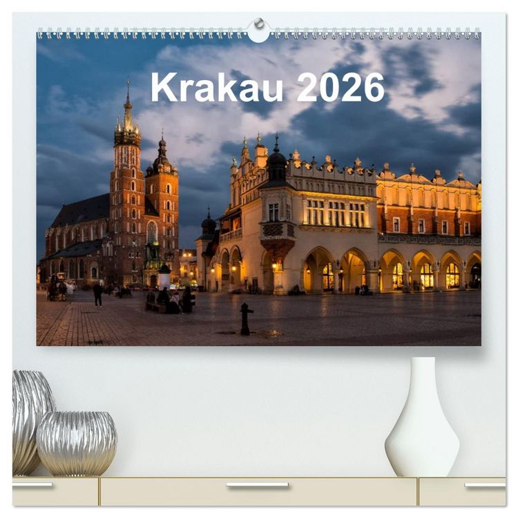 Produktbild: Krakau - die sch&ouml;nste Stadt Polens (hochwertiger Premium Wandkalender 2026 DIN A2 quer), Kunstdruck in Hochglanz