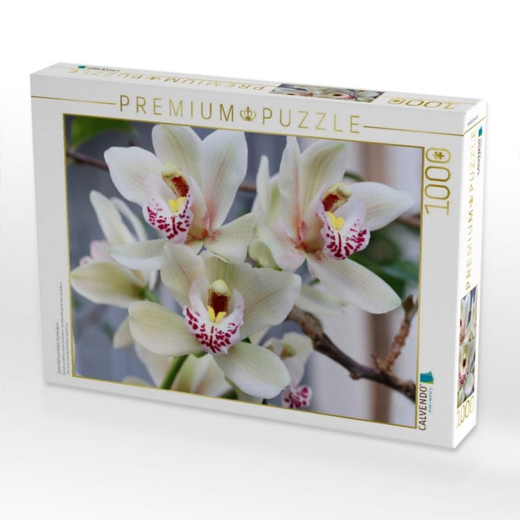 Produktbild: CALVENDO Puzzle Zarte Kahnorchidee, Cymbidium | 1000 Teile Lege-Gr&ouml;&szlig;e 64x48cm Foto-Puzzle f&uuml;r gl&uuml;ckliche Stunden