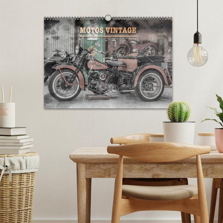Produktbild: MOTOS VINTAGE (Calendrier mural 2026 DIN A3 vertical), CALVENDO calendrier mensuel