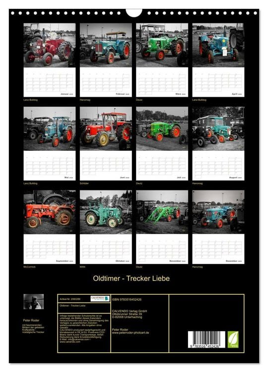 Produktbild: Oldtimer - Trecker Liebe (Wandkalender 2026 DIN A3 hoch), CALVENDO Monatskalender
