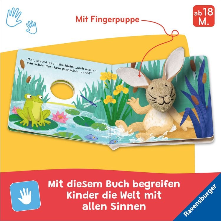 Produktbild: Mein liebstes Fingerpuppenbuch: Hallo, kleiner Hase!