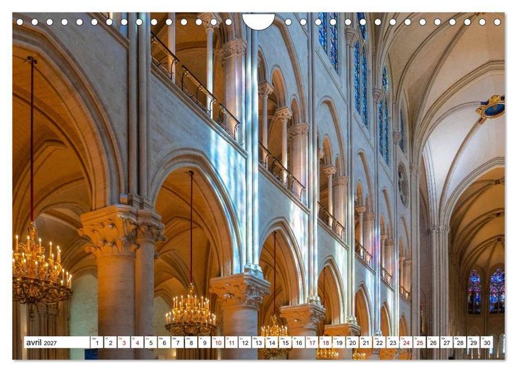 Produktbild: Les cath&eacute;drales fran&ccedil;aises &ndash; Des chefs-d'&oelig;uvre de l&rsquo;architecture gothique (Calendrier mural 2027 DIN A4 vertical), CALVENDO calendrier mensuel