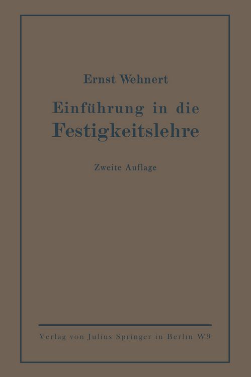 Produktbild: Einf&uuml;hrung in die Festigkeitslehre