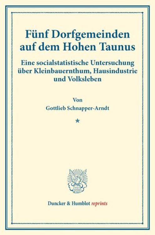 Produktbild: Fünf Dorfgemeinden auf dem Hohen Taunus.
