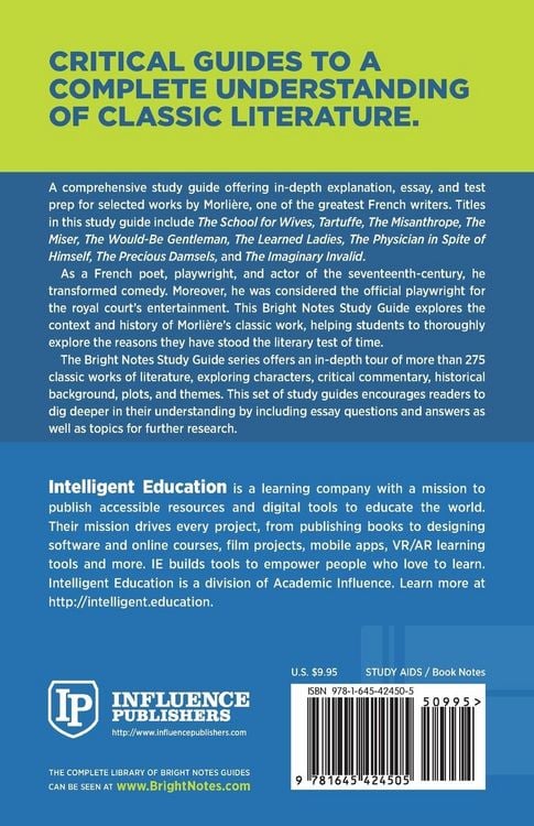 Produktbild: Study Guide to The School for Wives and Other Works by Moliere