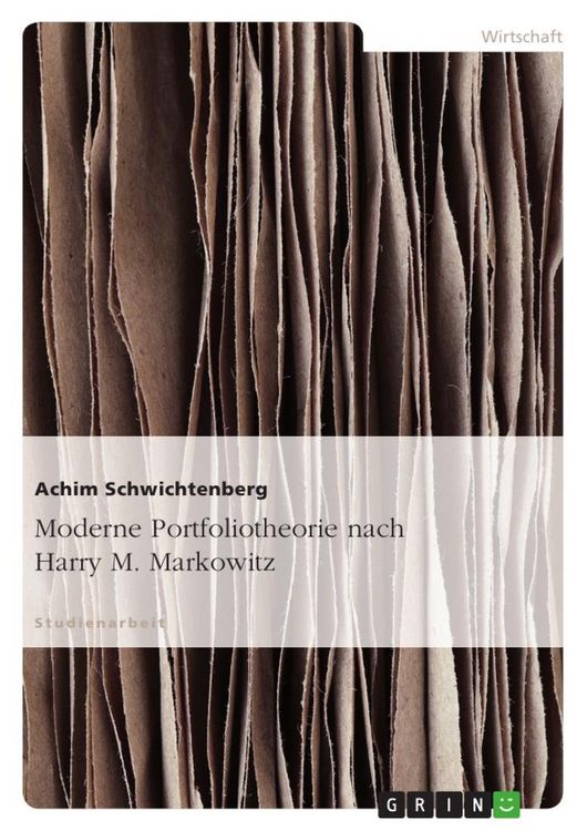 Produktbild: Moderne Portfoliotheorie nach Harry M. Markowitz