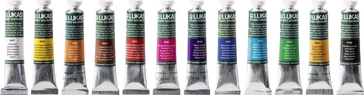 Produktbild: Lukas Studio Gouache Tempera Farben 12 x 20ml