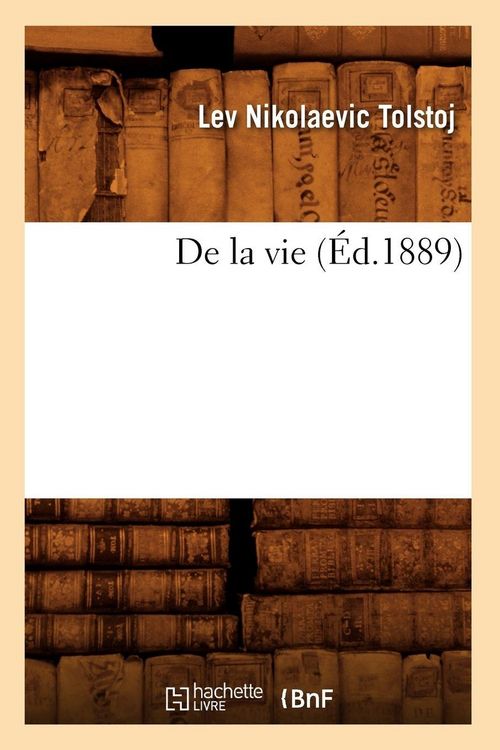 Produktbild: De la vie (&Eacute;d.1889)