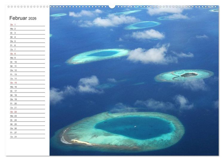 Produktbild: Malediven (Wandkalender 2026 DIN A2 quer), CALVENDO Monatskalender