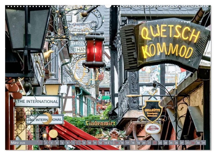 Produktbild: R&uuml;desheim - Rhein, Riesling, Romantik (Wandkalender 2026 DIN A2 quer), CALVENDO Monatskalender
