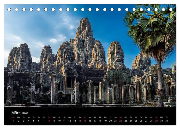 Produktbild: Kambodscha: das K&ouml;nigreich der Wunder (Tischkalender 2026 DIN A5 quer), CALVENDO Monatskalender