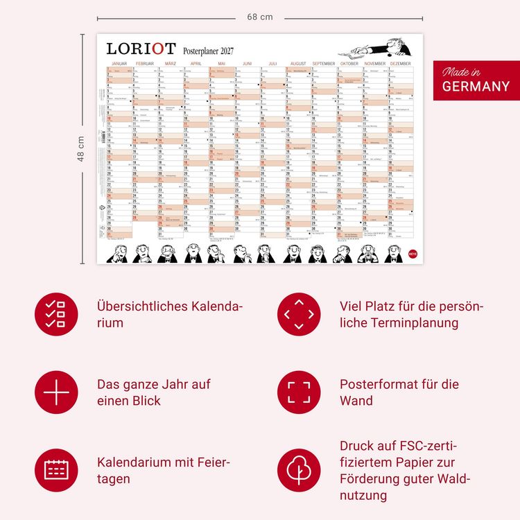 Produktbild: Loriot Posterplaner 2027