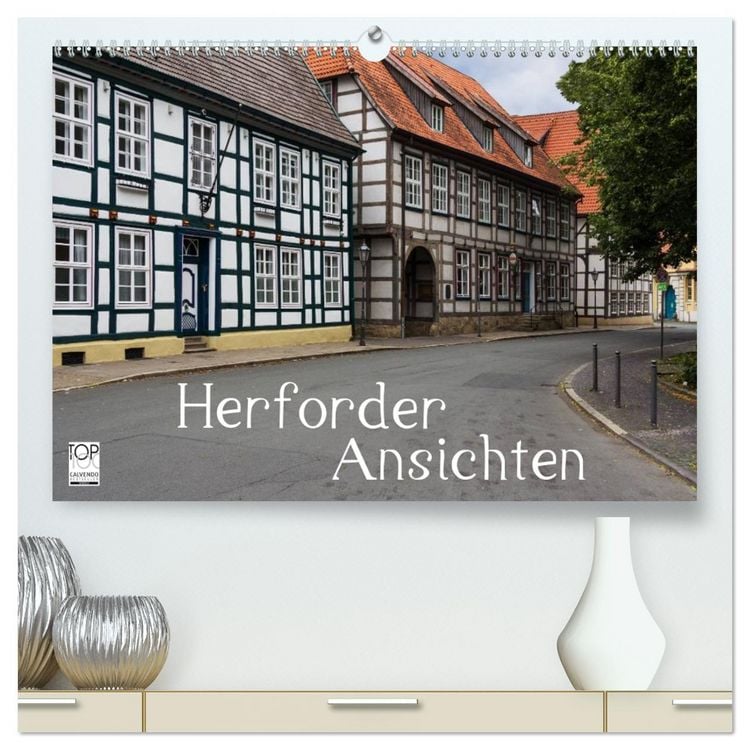 Produktbild: Herforder Ansichten (hochwertiger Premium Wandkalender 2026 DIN A2 quer), Kunstdruck in Hochglanz