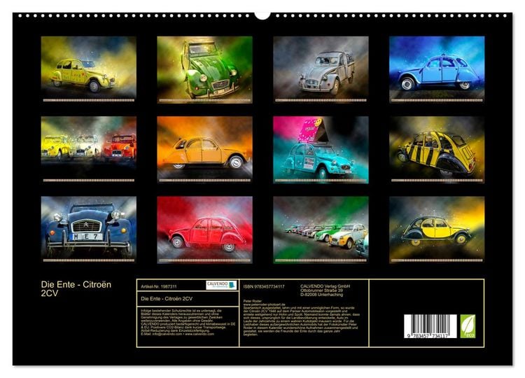 Produktbild: Die Ente - Citro&euml;n 2CV (hochwertiger Premium Wandkalender 2026 DIN A2 quer), Kunstdruck in Hochglanz