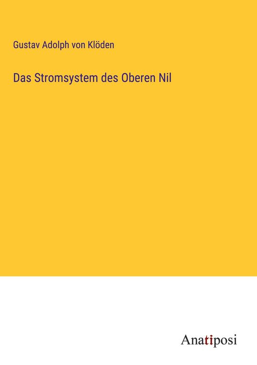 Produktbild: Das Stromsystem des Oberen Nil
