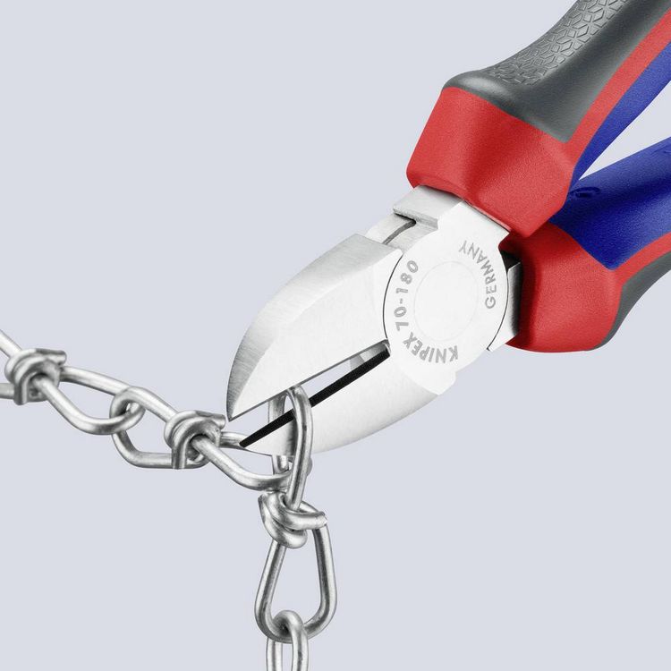 Produktbild: Knipex 70 05 180 Werkstatt Seitenschneider mit Facette 180mm