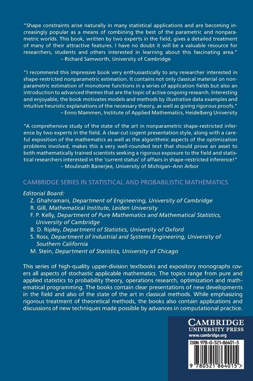 Produktbild: Nonparametric Estimation under Shape Constraints