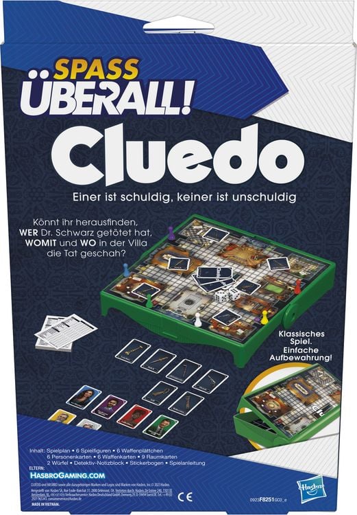 Produktbild: Hasbro F8251GC0 - Cluedo Kompakt, Reisespiel