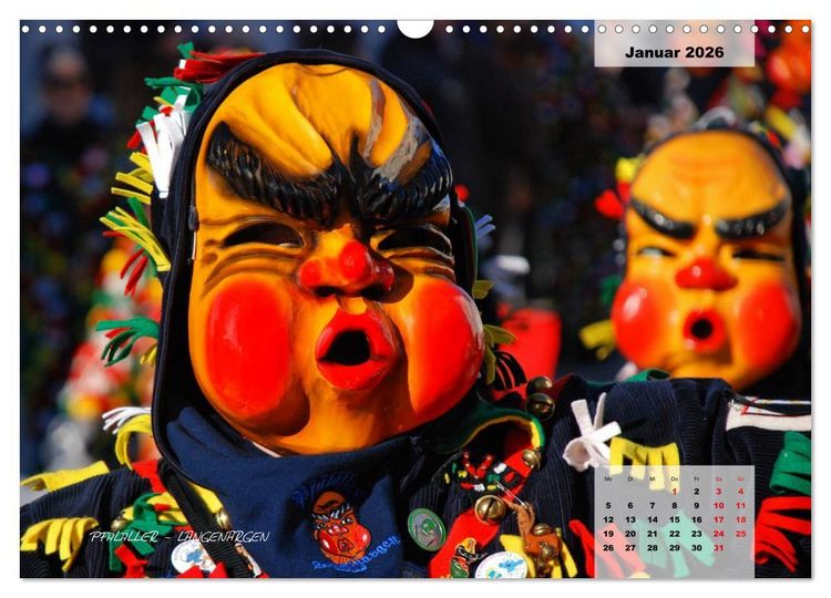 Produktbild: Schw&auml;bisch alemannische Fasnet (Wandkalender 2026 DIN A3 quer), CALVENDO Monatskalender
