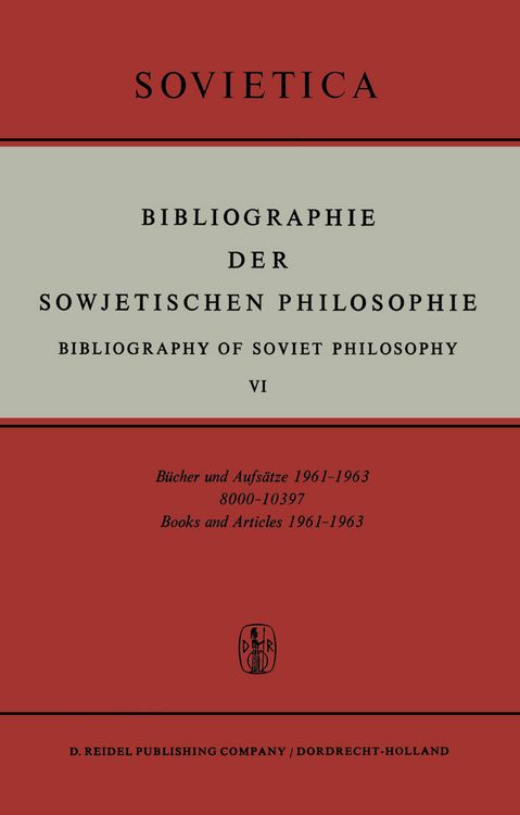 Produktbild: Bibliographie der Sowjetischen Philosophie